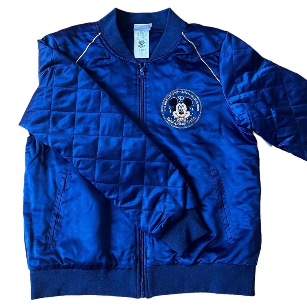 Disney World's Most Magical Celebration Unisex Bomber Jacket Navy Blue NWT